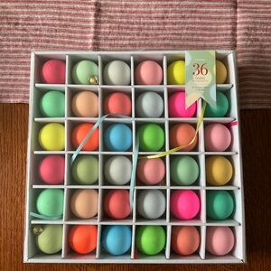 2” matte glass pastel bauble ornaments